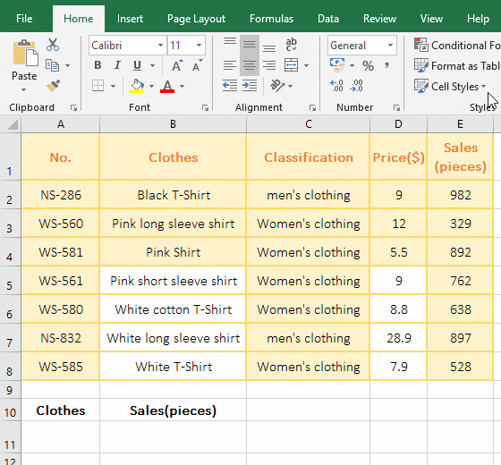 Lookup range are cells (the number of rows is greater than or equal to the number of columns)