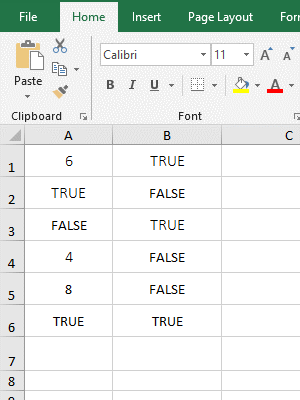 Excel AverageIfs function logic value True or False Valid and ignored