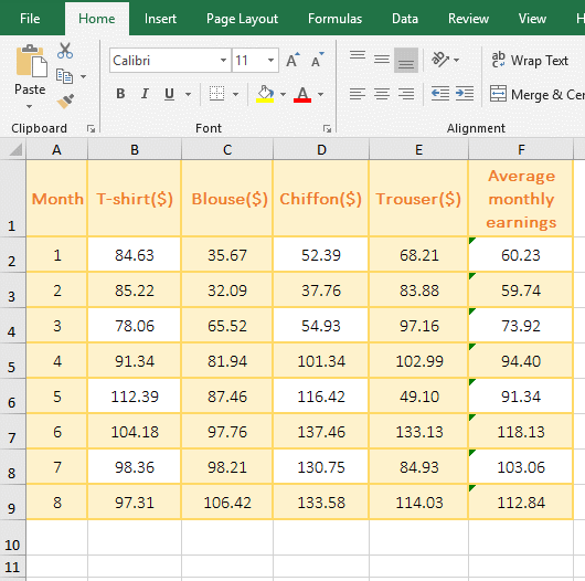 Excel Offset function return the left and right reference of the specified number of columns from the upper-left of the base cell