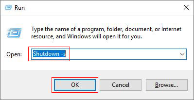 Shutdown command Windows 10