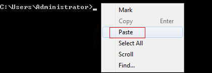 How to paste in command prompt in Windows 7, 8 and XP