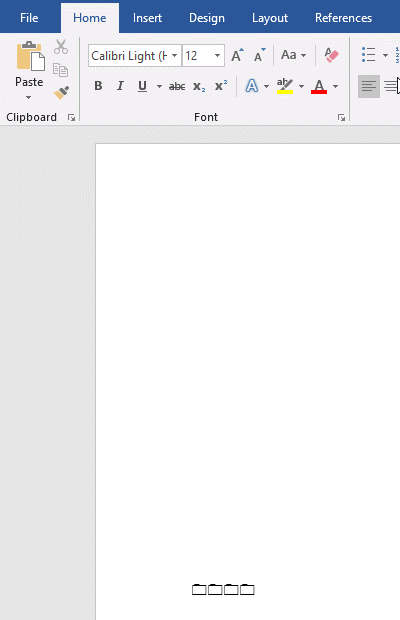 Enter the tick mark with shortcut keys Alt + 0252 in word