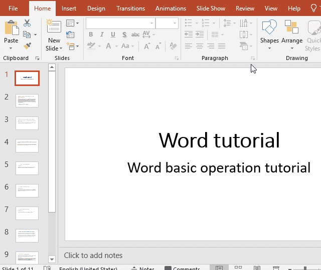 How to convert PowerPoint to word