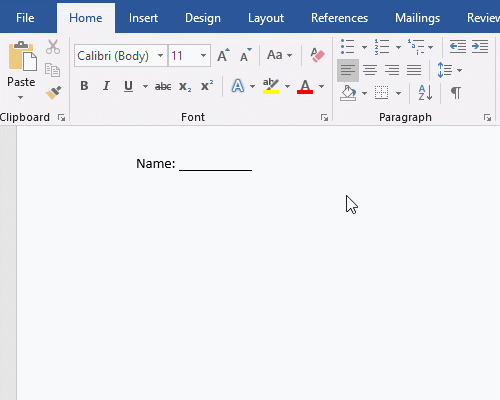 How to draw a long line in Word