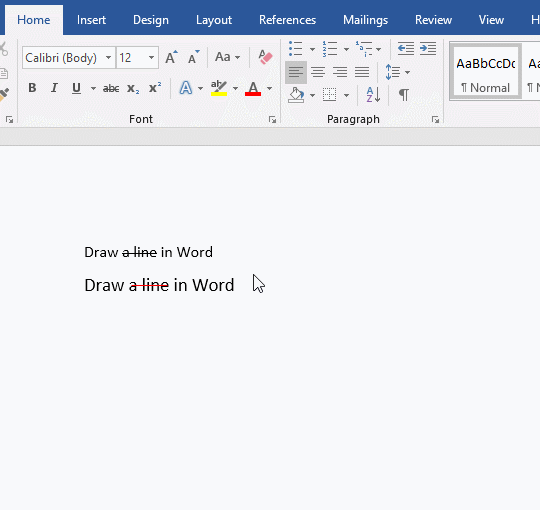 How to draw multiple long lines at the same time in Word(draw lines for paragraphs)