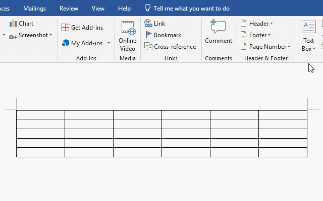 How to adjust table size in Word