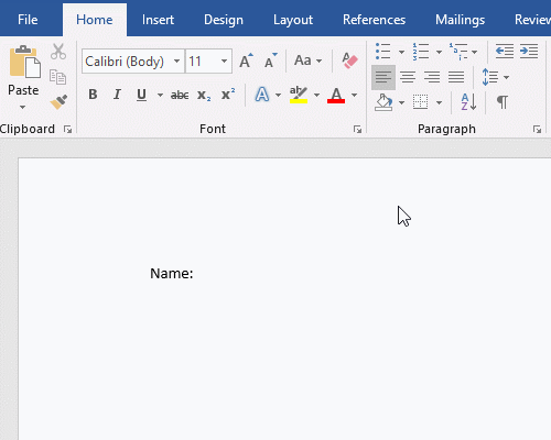 How to draw short lines in Word