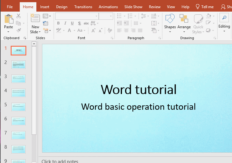 How to use macro VBA to quickly convert PowerPoint to Word