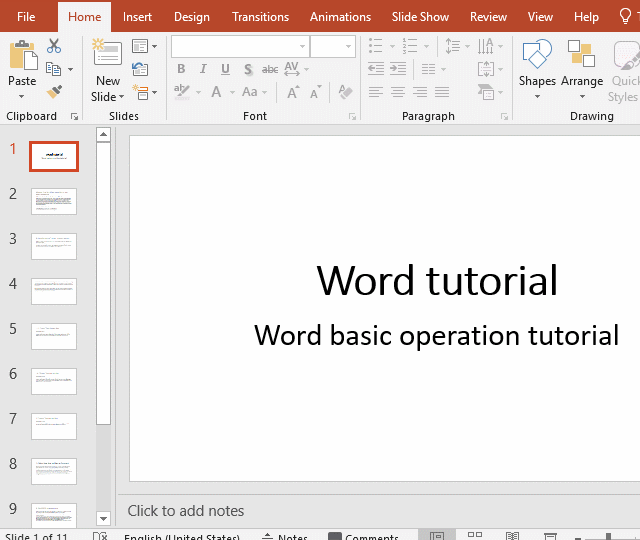How to convert ppt to word