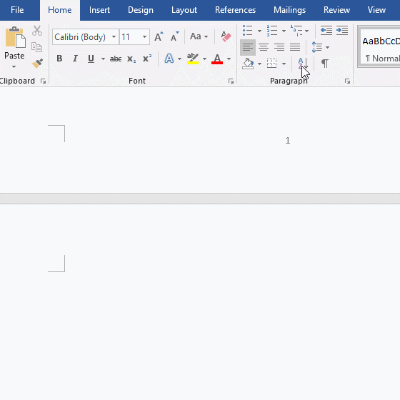 How to set different first page margins Word