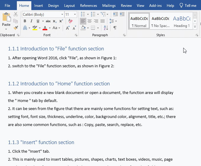 How to clear all formatting in Word in Header menu