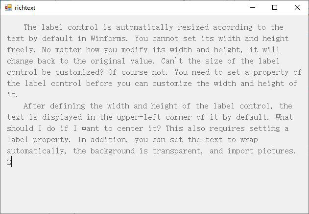 C# Richtextbox lines