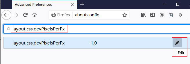 Firefox set default zoom