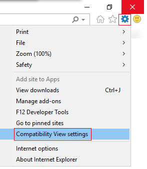 ie compatibility view settings