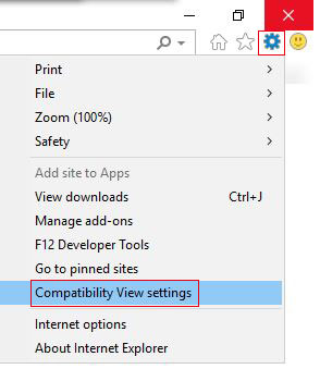 disable compatibility view on ie