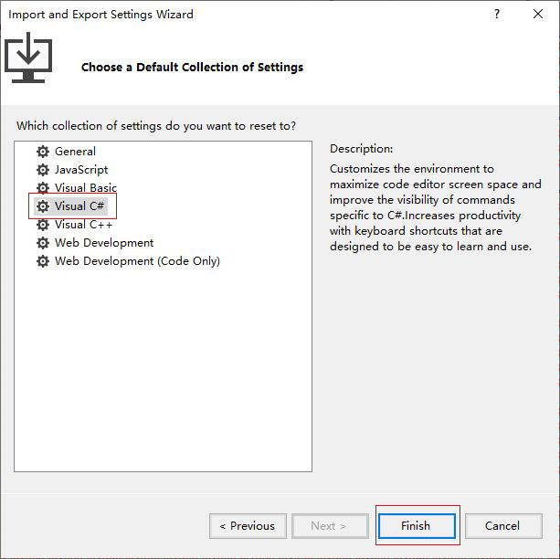 Visual Studio, No, just reset settings, overwriting my current settings