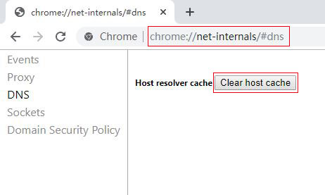 Google Chrome clear dns cache