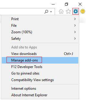 Internet Explorer is currently running without add ons enable