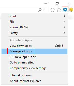 Enable Internet Explorer add ons