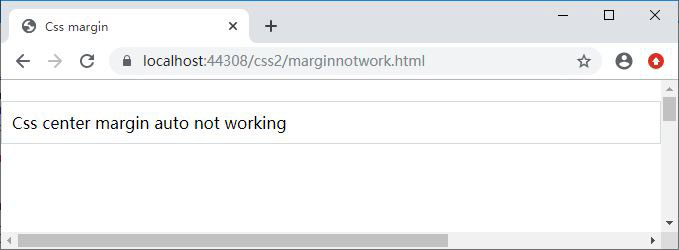 Css center margin auto not working