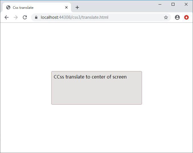 Css transform translate