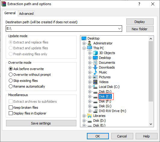 setup iso file through Extract files