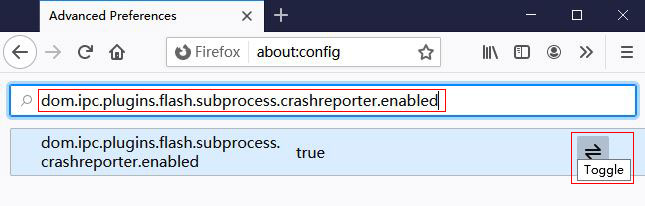 Firefox dom.ipc.plugins.flash.subprocess.crashreporter.enabled
