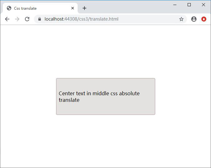 Center text in middle css absolute translate