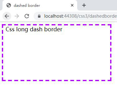 Css long dash border