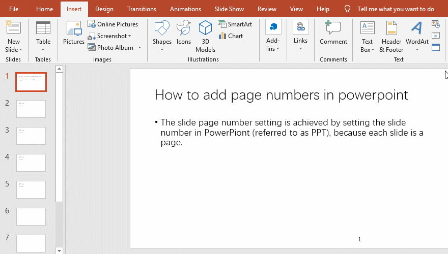 To add a page number to Notes and Handouts