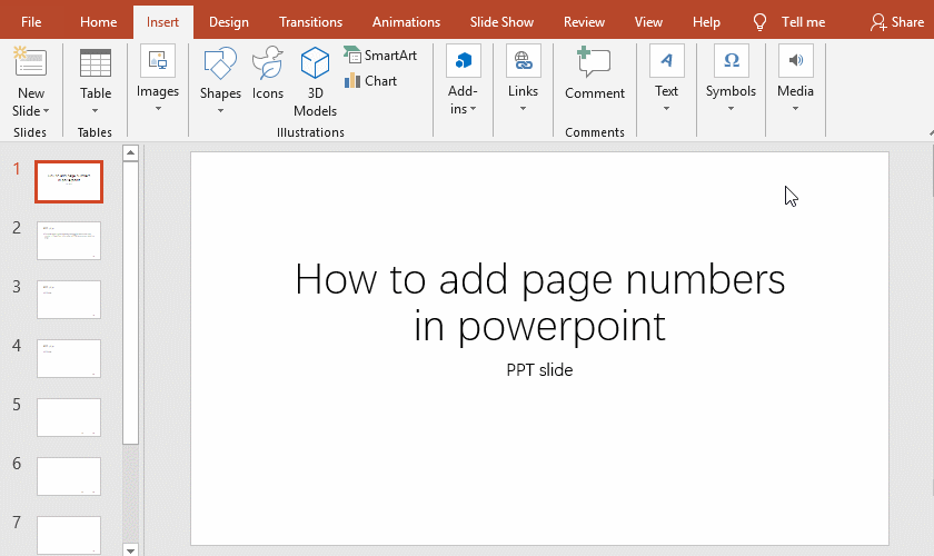 Page number does not show in powerpoint
