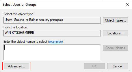 Select Users or Groups in Windows