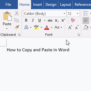 How to Copy and Paste in Word