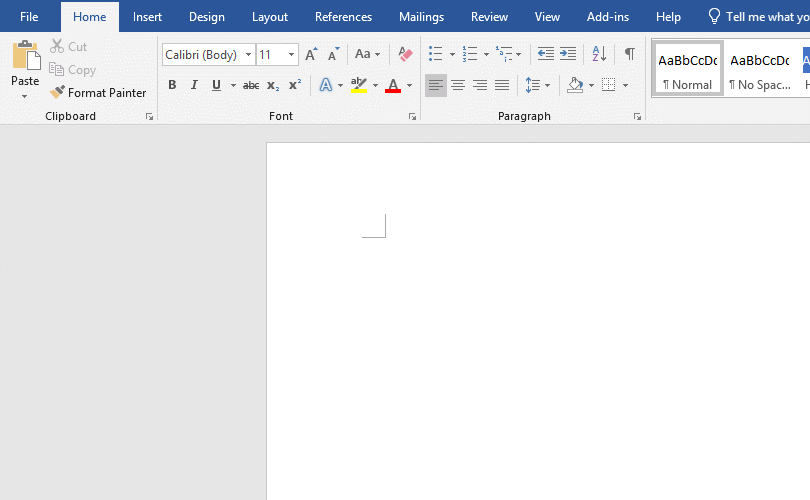 Reset Ribbon in Word