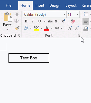 How to Cut a text box in Word