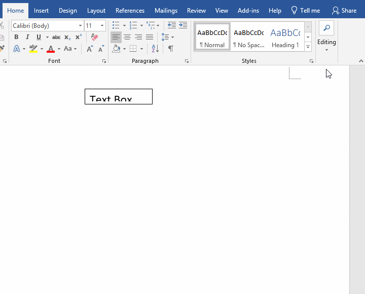 Incomplete display of text in the text box in Word (only half or part of text is displayed)