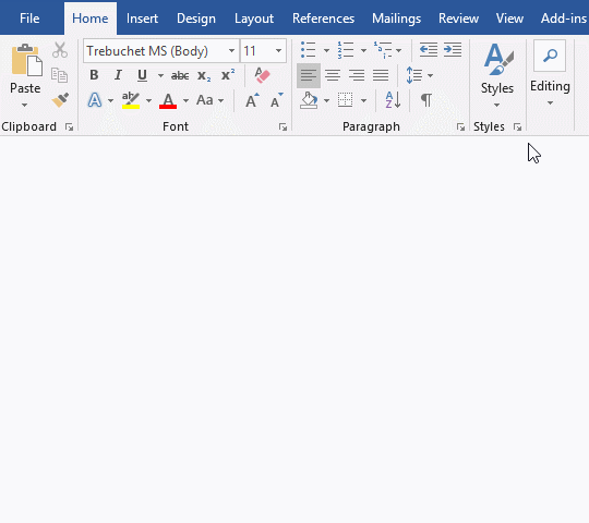 Paste Options not showing in Word