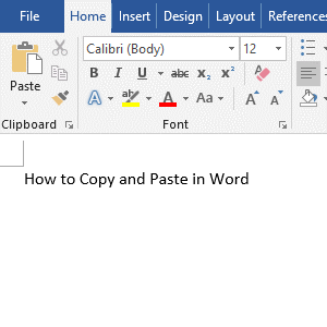 Copy and Paste with commands in Word