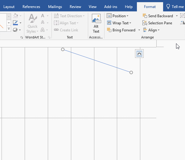 Grid origin in Word