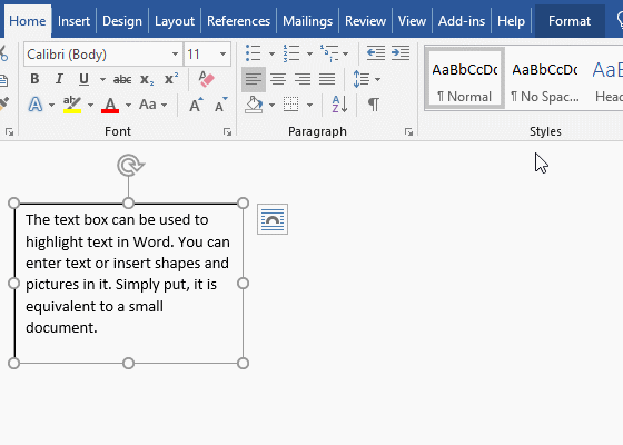 How to draw a vertical text box in Word