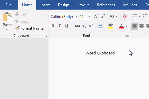 How to Cut and paste in Word