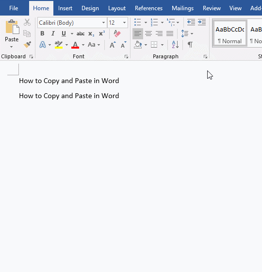  Copy and Paste not working in Word