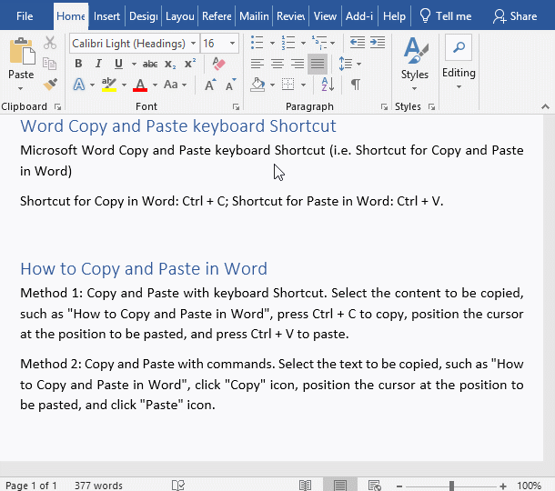 How to duplicate a page in Word