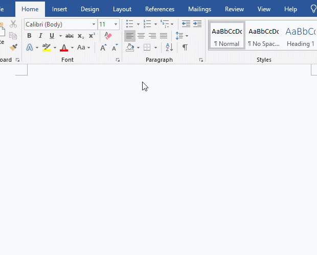 How to insert table in Word