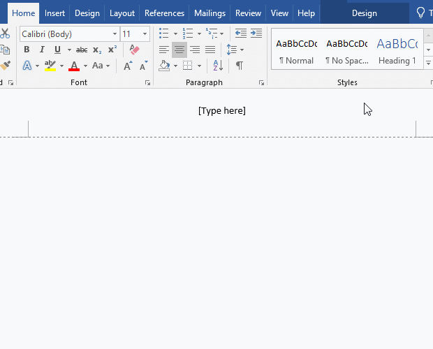 How to set a Tab Stop in Word