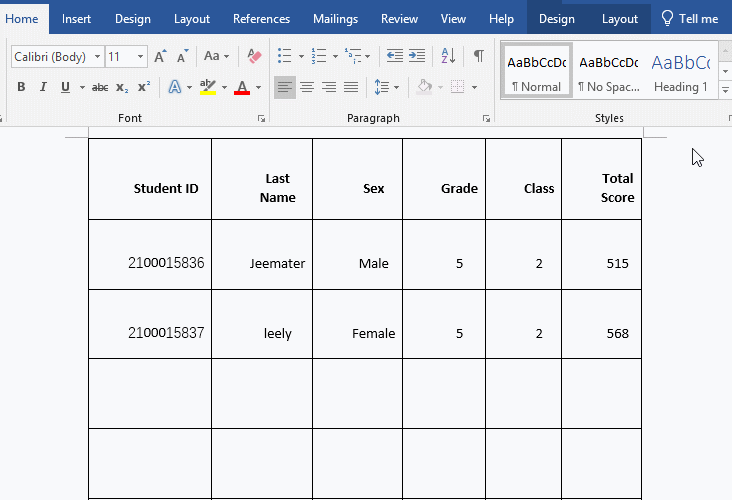 Cannot align text vertically in Word table