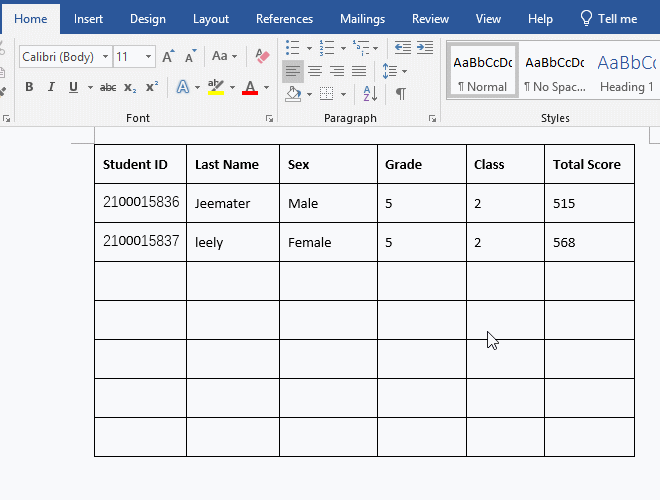 How to merge and center in Word