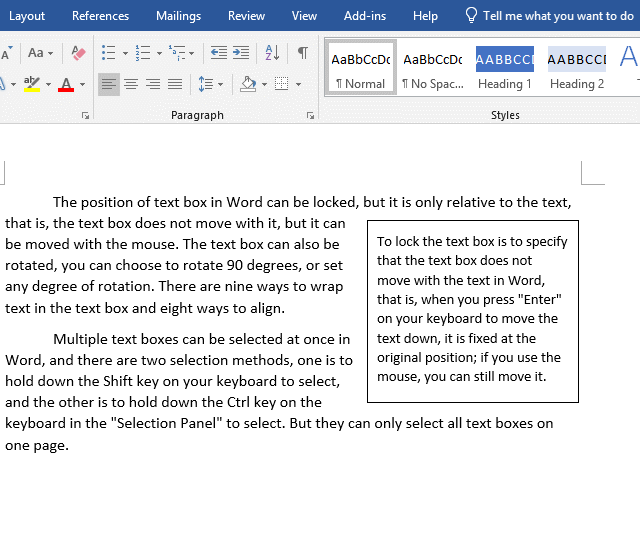 How to align Text Boxes in Word