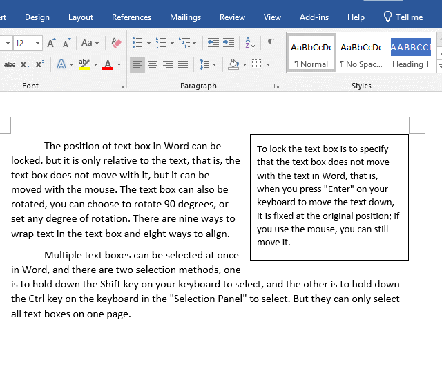 In Line with Text, Square, Tight and Through in Word