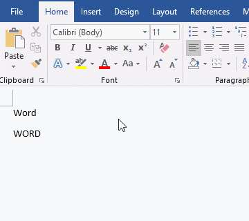 How to type the numbers in Word